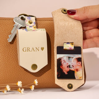Monogram Photo Keytag - Florals - Arlo and Co