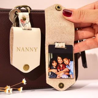 Monogram Photo Keytag - Florals - Arlo and Co