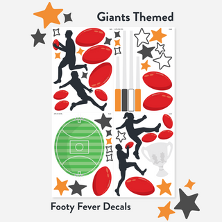 Footy Fever Wall Decal Set