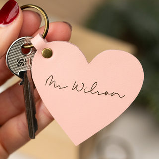 Heart Leather Keytag