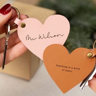 Heart Leather Keytag