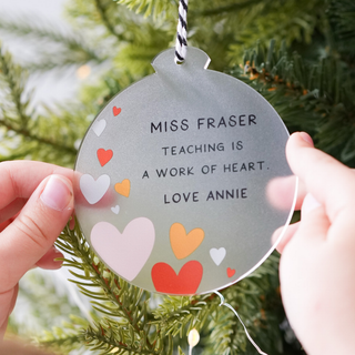 Personalised Teacher Ornaments