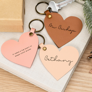 Heart Leather Keytag