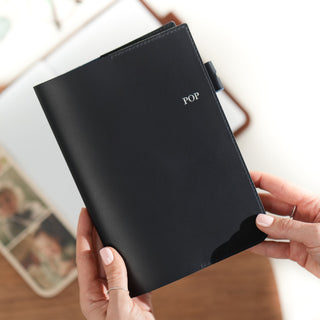 Personalised A5 Leather Journal - with photos