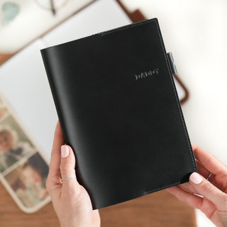 Personalised A5 Leather Journal - with photos