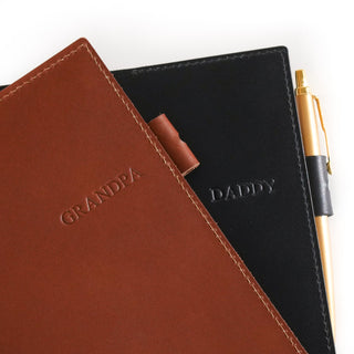Personalised A5 Leather Journal - with photos
