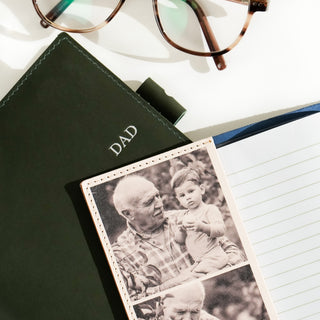 Personalised A5 Leather Journal - with photos