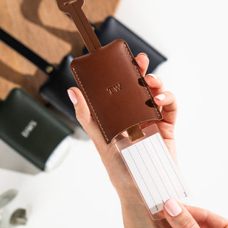 Leather Luggage Tag for Him