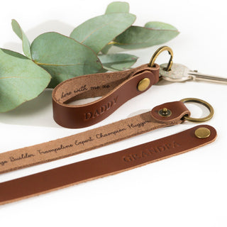 Personalised Leather Keytag For Him