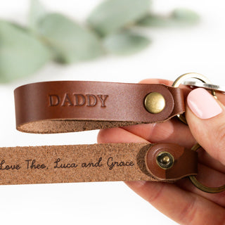 Personalised Leather Keytag For Him