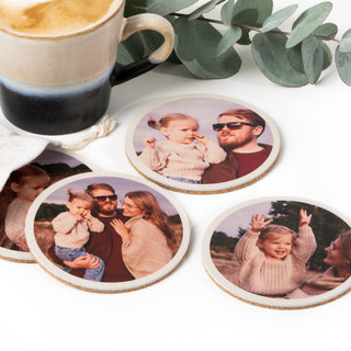 Leather Photo Coaster Set