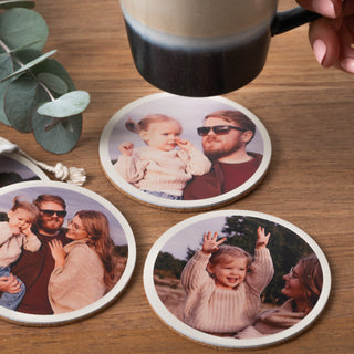 Leather Photo Coaster Set