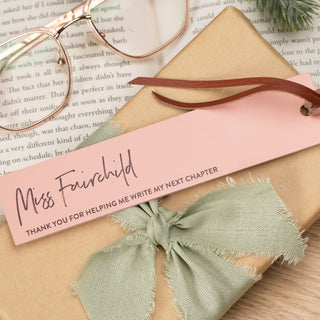 Personalised Leather Bookmark