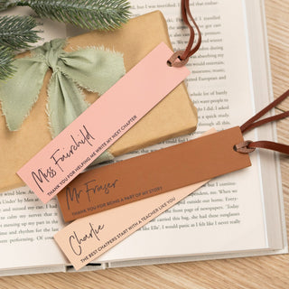 Personalised Leather Bookmark
