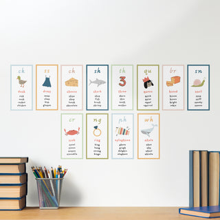 Consonant & Vowel Blends - Wall Decal Sets - Arlo and Co