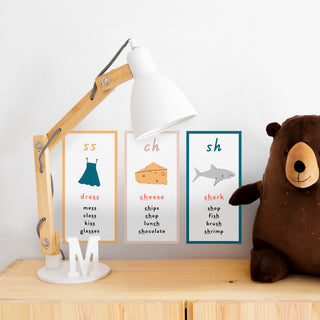 Consonant & Vowel Blends - Wall Decal Sets - Arlo and Co