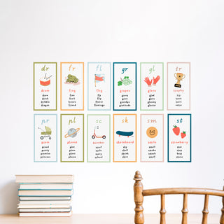 Consonant & Vowel Blends - Wall Decal Sets - Arlo and Co