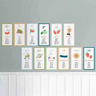 Consonant & Vowel Blends - Wall Decal Sets - Arlo and Co