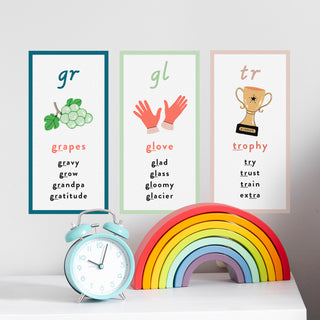 Consonant & Vowel Blends - Wall Decal Sets - Arlo and Co