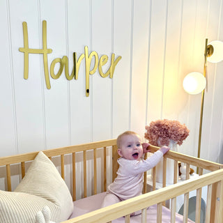 Gold Mirror Name Plaque - 5 Fonts, 3 Sizes - Arlo and Co