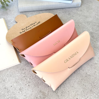 Personalised Leather Glasses Case For Her - Arlo and Co