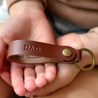 Personalised Leather Keytag For Him