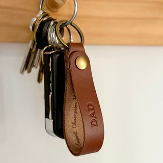 Personalised Leather Keytag For Him