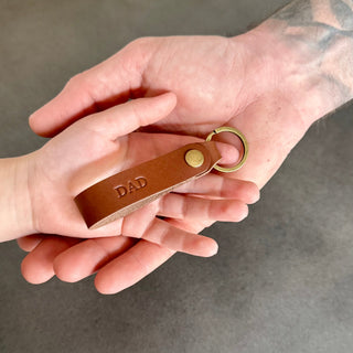 Personalised Leather Keytag For Him