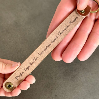 Personalised Leather Keytag For Him
