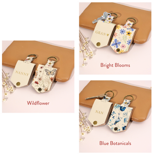 Monogram Photo Keytag - Florals - Arlo and Co