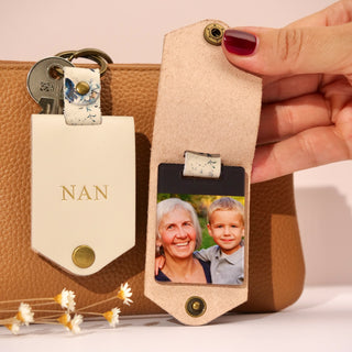 Monogram Photo Keytag - Florals - Arlo and Co