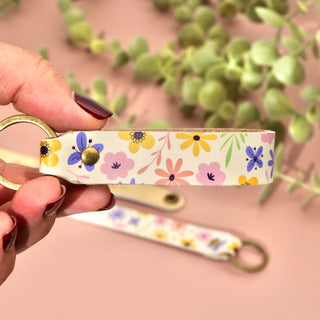 Personalised Leather Keytag - Florals - Arlo and Co