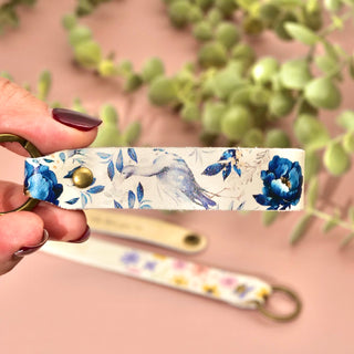 Personalised Leather Keytag - Florals - Arlo and Co