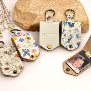 Monogram Photo Keytag - Florals - Arlo and Co