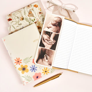 Personalised Leather Journal - Florals - Arlo and Co