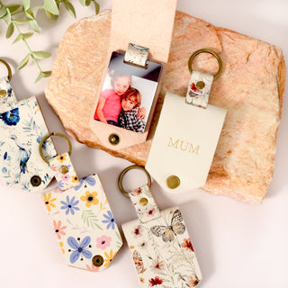 Monogram Photo Keytag - Florals - Arlo and Co
