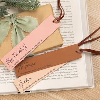 Personalised Leather Bookmark