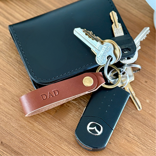 Personalised Leather Keytag For Him