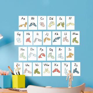 Auslan Alphabet Wall Decals - Arlo & Co