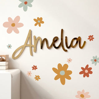 Gold Mirror Name Plaque - 5 Fonts, 3 Sizes - Arlo & Co