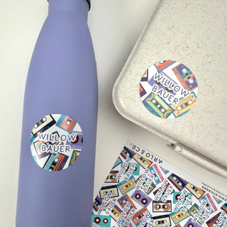 Large Round (PATTERN) Stickers - 24 Name Labels - Arlo & Co
