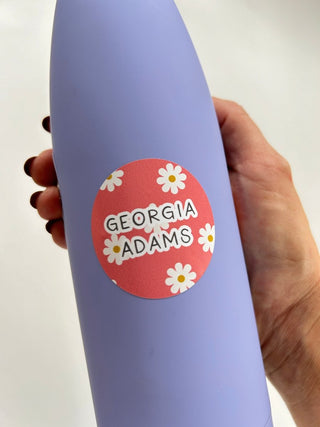 Large Round (PATTERN) Stickers - 24 Name Labels - Arlo & Co