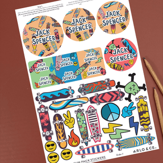 Name Labels - FUN PACK with stickers! ⭐️ - Arlo & Co