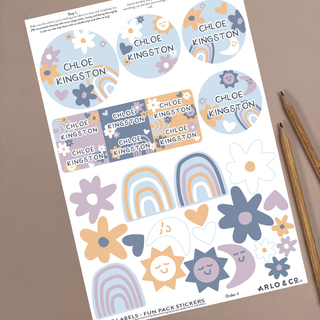 Name Labels - FUN PACK with stickers! ⭐️ - Arlo & Co