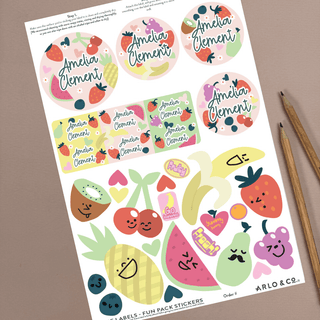 Name Labels - FUN PACK with stickers! ⭐️ - Arlo & Co