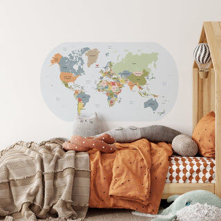 World Map Removable Wall Decal - Arlo & Co