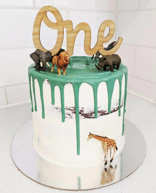 Bamboo Name Cake Topper - Arlo and Co