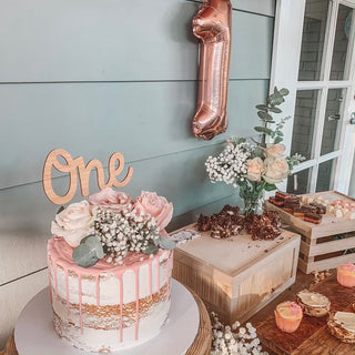 Bamboo Name Cake Topper - Arlo & Co