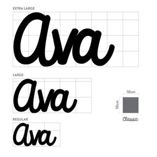 Black Name Plaque - 4 Fonts, 3 Sizes - Arlo and Co