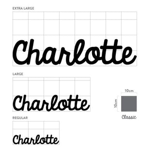Black Name Plaque - 4 Fonts, 3 Sizes - Arlo and Co